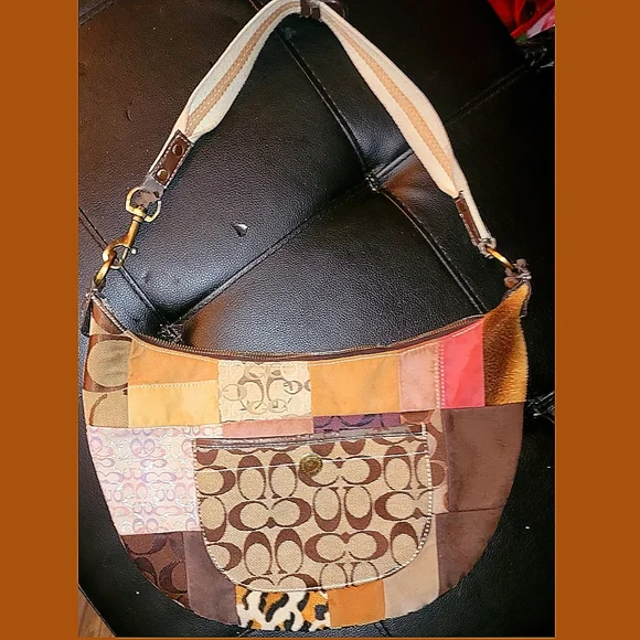 Coach | Bags | Coach Patchwork Hobo Shoulder Bag Monogram